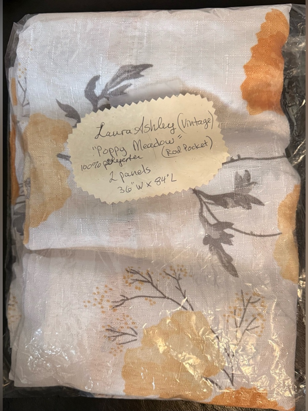 Laura Ashley Yellow Floral - Poppy Meadow Print curtains
